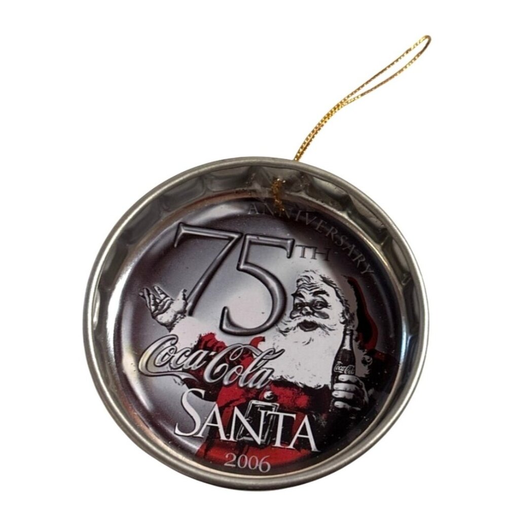 Coca Cola Ornament 75th Anniversary Santa 2006 Trim-A-Tree Christmas 3"